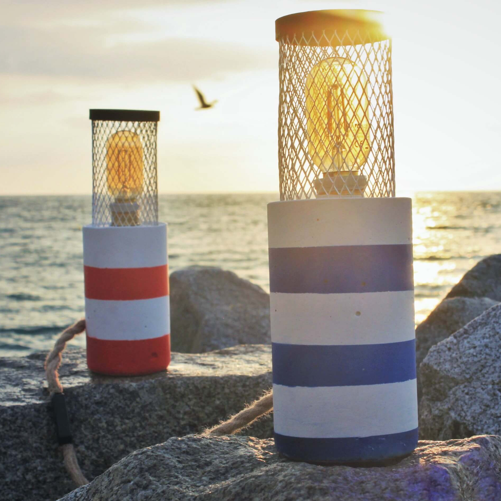 Lighthouse blue scene